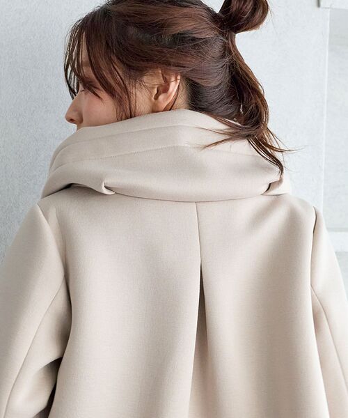 le.coeur blanc(ルクールブラン)の「カットボンディング×スムースタフタショートブルゾン(ブルゾン・レディース・ブラック/ブラウン/オフホワイト/グレイッシュベージュ・40/38)」の19枚目の写真
