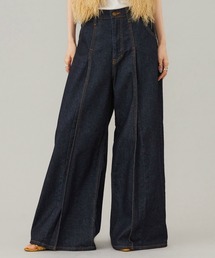 STANDARD WARDROBE LASTIC プリ—テッドワイド【ストレッチデニム】