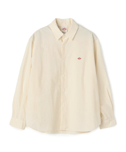DANTON(ダントン)の「Women's Cotton Typewriter Wrinkled Shirt(シャツ/ブラウス・レディース・ネイビー/オフホワイト/ダークグレー/グレイッシュベージュ・36/38)」の2枚目の写真