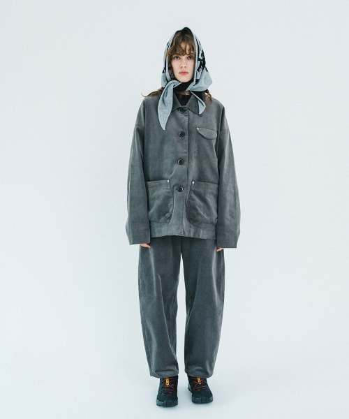 soduk（スドーク）の「triangle pocket trousers / トライアングルポケットトラウザー（その他パンツ・レディース・グレー/ブラウン・SMALL/MEDIUM）」の3枚目の写真