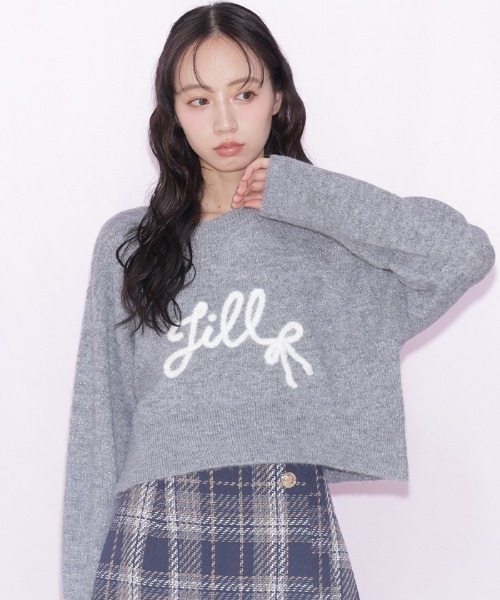 JILL by JILL STUART（ジルバイジルスチュアート）の「バックリボンロゴニット（ニット/セーター・レディース・グレー/ブルー/ピンク・FREE）」の18枚目の写真