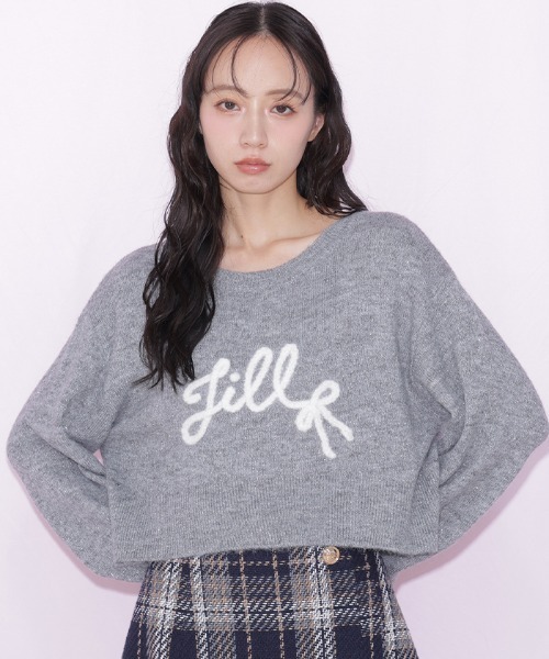 JILL by JILL STUART（ジルバイジルスチュアート）の「バックリボンロゴニット（ニット/セーター・レディース・グレー/ブルー/ピンク・FREE）」の15枚目の写真