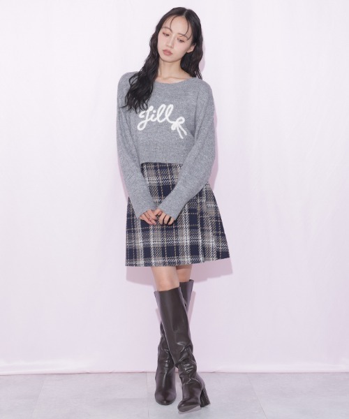JILL by JILL STUART（ジルバイジルスチュアート）の「バックリボンロゴニット（ニット/セーター・レディース・グレー/ブルー/ピンク・FREE）」の20枚目の写真