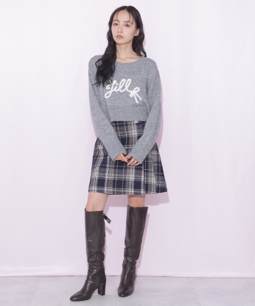JILL by JILL STUART（ジルバイジルスチュアート）の「バックリボンロゴニット（ニット/セーター・レディース・グレー/ブルー/ピンク・FREE）」の21枚目の写真