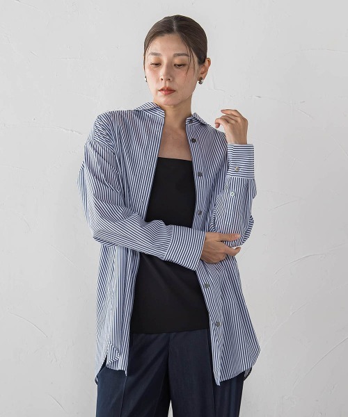 la.f…(ラエフ)の「【WEB限定】"360度抜かりなし"チュニックシャツ(シャツ/ブラウス・レディース・ダークネイビー/ネイビー・9号)」の22枚目の写真