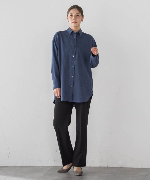 la.f…(ラエフ)の「【WEB限定】"360度抜かりなし"チュニックシャツ(シャツ/ブラウス・レディース・ダークネイビー/ネイビー・9号)」の7枚目の写真