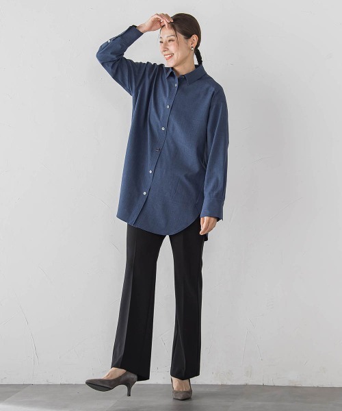 la.f…(ラエフ)の「【WEB限定】"360度抜かりなし"チュニックシャツ(シャツ/ブラウス・レディース・ダークネイビー/ネイビー・9号)」の8枚目の写真