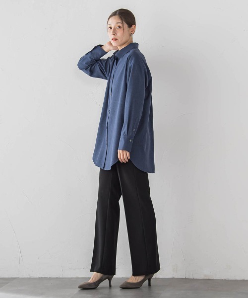 la.f…(ラエフ)の「【WEB限定】"360度抜かりなし"チュニックシャツ(シャツ/ブラウス・レディース・ダークネイビー/ネイビー・9号)」の9枚目の写真