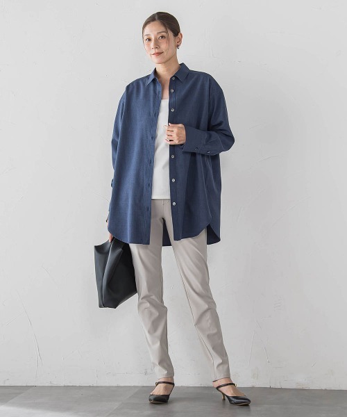 la.f…(ラエフ)の「【WEB限定】"360度抜かりなし"チュニックシャツ(シャツ/ブラウス・レディース・ダークネイビー/ネイビー・9号)」の13枚目の写真
