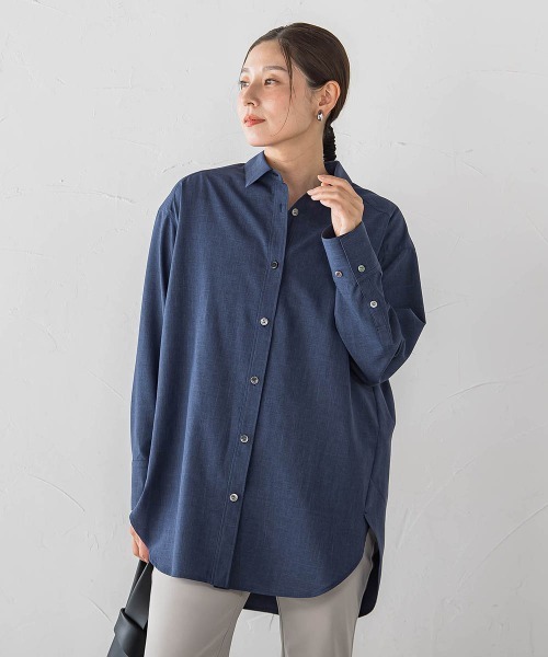la.f…(ラエフ)の「【WEB限定】"360度抜かりなし"チュニックシャツ(シャツ/ブラウス・レディース・ダークネイビー/ネイビー・9号)」の18枚目の写真