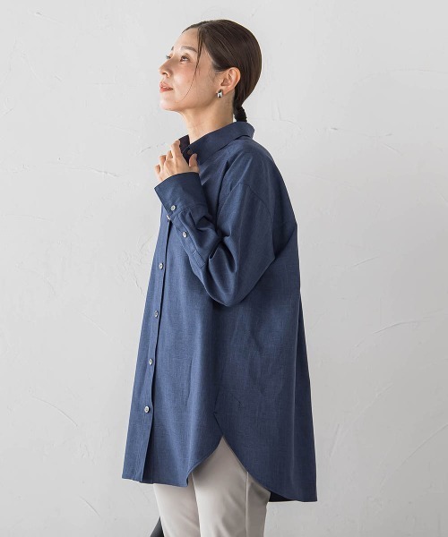 la.f…(ラエフ)の「【WEB限定】"360度抜かりなし"チュニックシャツ(シャツ/ブラウス・レディース・ダークネイビー/ネイビー・9号)」の19枚目の写真