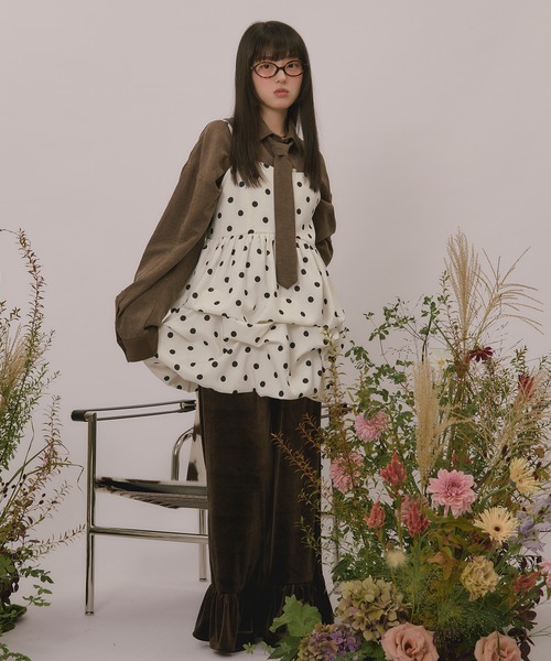 loin nuit（ロワンニュイ）の「many tuck mini onepiece / メニータックミニワンピース（ワンピース・レディース・アイボリー/チャコールグレー/ブラウン・FREE）」の21枚目の写真