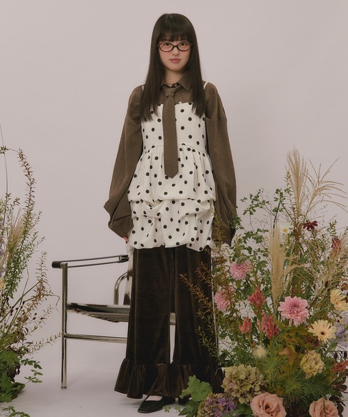 loin nuit（ロワンニュイ）の「many tuck mini onepiece / メニータックミニワンピース（ワンピース・レディース・アイボリー/チャコールグレー/ブラウン・FREE）」の22枚目の写真