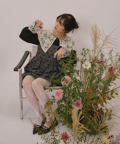 loin nuit（ロワンニュイ）の「many tuck mini onepiece / メニータックミニワンピース（ワンピース・レディース・アイボリー/チャコールグレー/ブラウン・FREE）」の10枚目の写真
