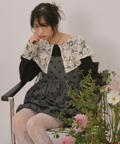 loin nuit（ロワンニュイ）の「many tuck mini onepiece / メニータックミニワンピース（ワンピース・レディース・アイボリー/チャコールグレー/ブラウン・FREE）」の11枚目の写真