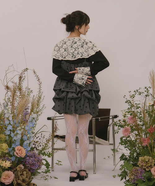 loin nuit（ロワンニュイ）の「many tuck mini onepiece / メニータックミニワンピース（ワンピース・レディース・アイボリー/チャコールグレー/ブラウン・FREE）」の9枚目の写真