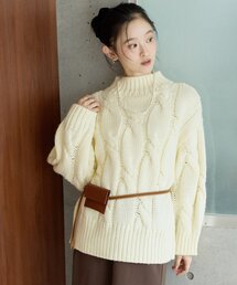 【Noka】BIGケーブルハイネックニット《WEB限定》