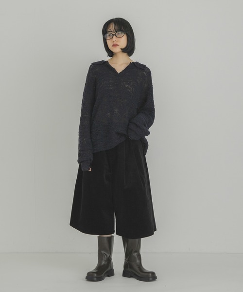 KBF(ケイビーエフ)の「ワイドミドルブーツ(ブーツ・レディース・ブラック/ダークブラウン・SMALL/LARGE/MEDIUM)」の17枚目の写真
