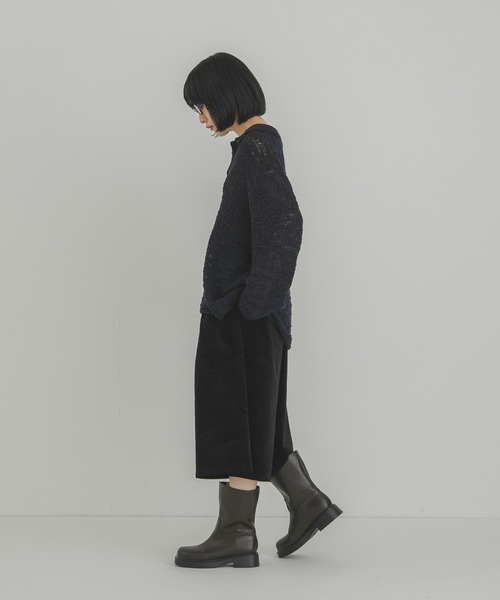 KBF(ケイビーエフ)の「ワイドミドルブーツ(ブーツ・レディース・ブラック/ダークブラウン・SMALL/LARGE/MEDIUM)」の18枚目の写真