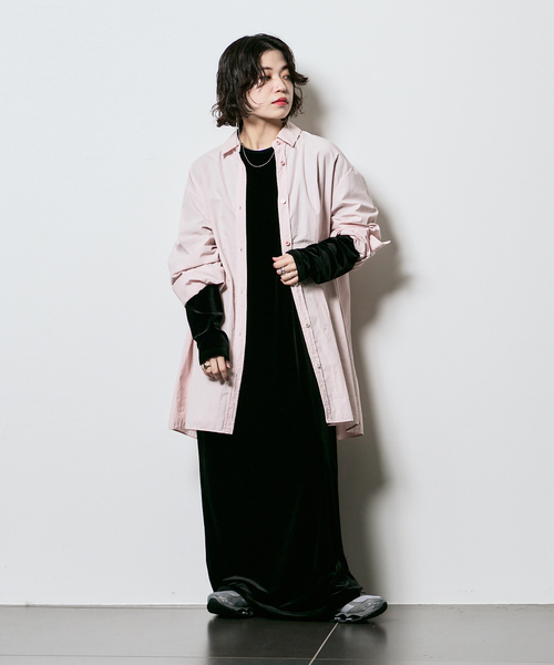 CITYSHOP（シティーショップ）の「《追加4》VELVET U/N DRESS：ワンピース（ワンピース・レディース・ベージュ/ネイビー・38/36）」の7枚目の写真