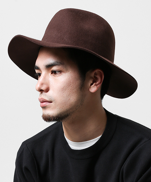 NANO universe(ナノユニバース)の「Wool Long Brim Hat 1(ハット・メンズ・ブラウン/キャメル/ブラック・FREE)」の1枚目の写真