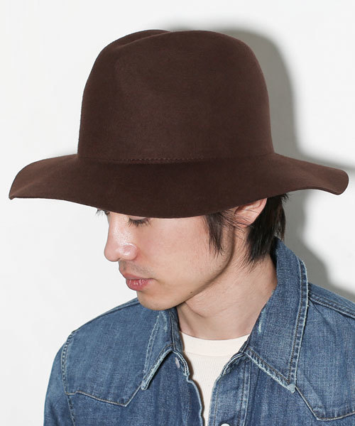 NANO universe(ナノユニバース)の「Wool Long Brim Hat 1(ハット・メンズ・ブラウン/キャメル/ブラック・FREE)」の7枚目の写真