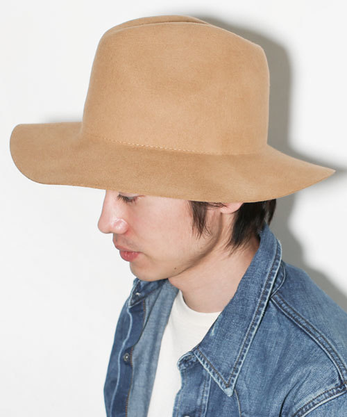NANO universe(ナノユニバース)の「Wool Long Brim Hat 1(ハット・メンズ・ブラウン/キャメル/ブラック・FREE)」の8枚目の写真