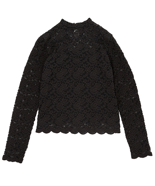 PUNYUS（プニュズ）の「レーストップス（Tシャツ/カットソー・レディース・ブラック/ホワイト・1/2/3/4）」の3枚目の写真