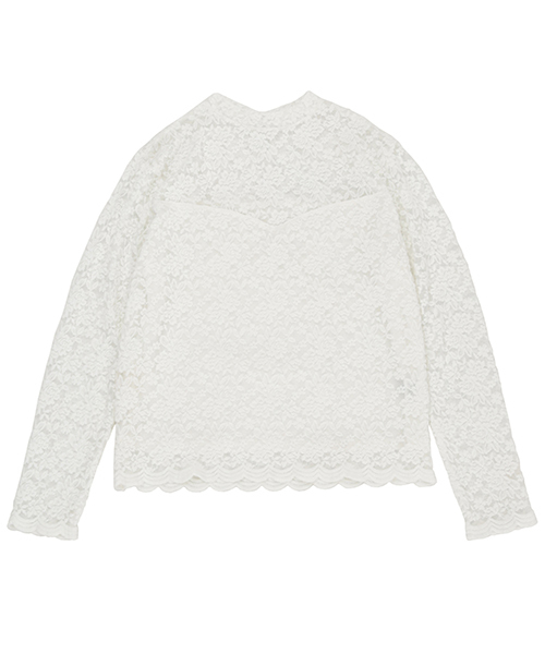 PUNYUS（プニュズ）の「レーストップス（Tシャツ/カットソー・レディース・ブラック/ホワイト・1/2/3/4）」の7枚目の写真