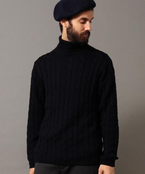 BEAUTY&YOUTH UNITED ARROWS（ビューティーアンドユースユナイテッドアローズ）の「BY ∴ ケーブル タートルニット◆（ニット/セーター・メンズ・ネイビー/ライトグレー/ホワイト・SMALL/X-LARGE/MEDIUM/LARGE）」の13枚目の写真