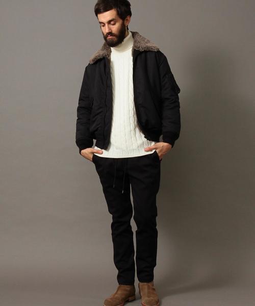 BEAUTY&YOUTH UNITED ARROWS（ビューティーアンドユースユナイテッドアローズ）の「BY ∴ ケーブル タートルニット◆（ニット/セーター・メンズ・ネイビー/ライトグレー/ホワイト・SMALL/X-LARGE/MEDIUM/LARGE）」の2枚目の写真
