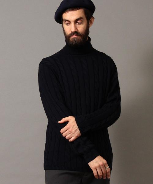 BEAUTY&YOUTH UNITED ARROWS（ビューティーアンドユースユナイテッドアローズ）の「BY ∴ ケーブル タートルニット◆（ニット/セーター・メンズ・ネイビー/ライトグレー/ホワイト・SMALL/X-LARGE/MEDIUM/LARGE）」の14枚目の写真