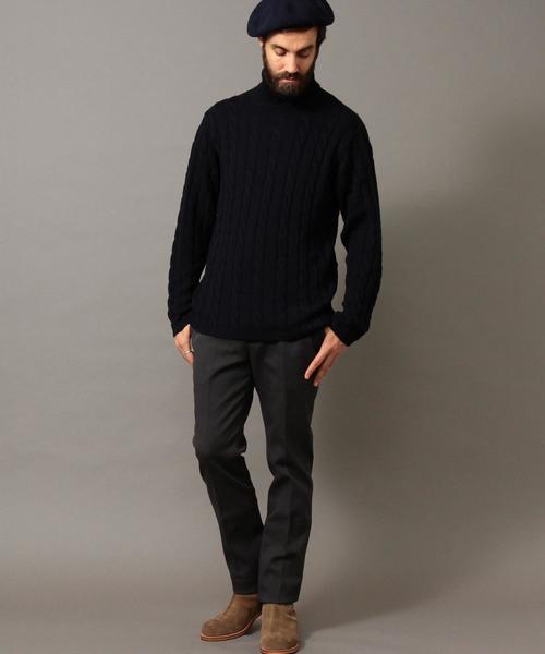 BEAUTY&YOUTH UNITED ARROWS（ビューティーアンドユースユナイテッドアローズ）の「BY ∴ ケーブル タートルニット◆（ニット/セーター・メンズ・ネイビー/ライトグレー/ホワイト・SMALL/X-LARGE/MEDIUM/LARGE）」の10枚目の写真