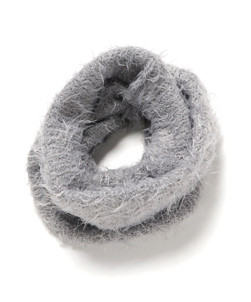 GLOBAL WORK（グローバルワーク）の「【キッズ】フェザーヤーンスヌード/726265（ストール/ショール・キッズ・ライトピンク/グレー・FREE）」の5枚目の写真