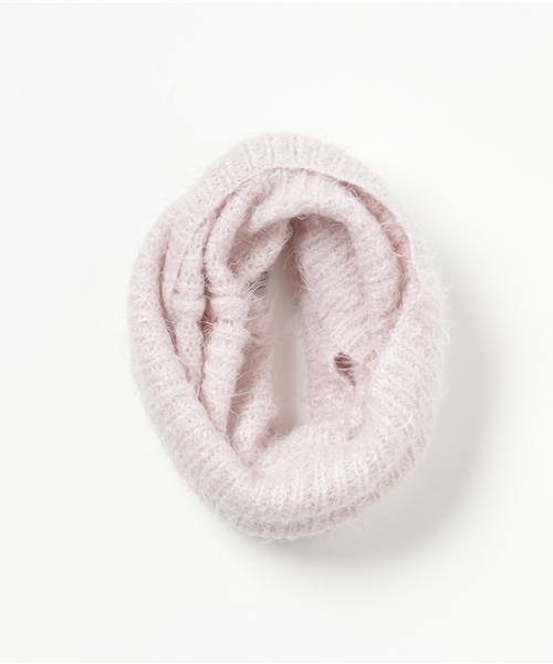 GLOBAL WORK（グローバルワーク）の「【キッズ】フェザーヤーンスヌード/726265（ストール/ショール・キッズ・ライトピンク/グレー・FREE）」の2枚目の写真