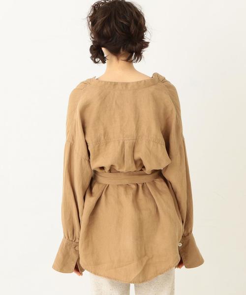 Another Edition(アナザーエディション)の「リネンスタンドカラーシャツ(シャツ/ブラウス・レディース・ホワイト/ベージュ・フリー)」の16枚目の写真