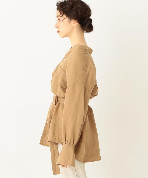 Another Edition(アナザーエディション)の「リネンスタンドカラーシャツ(シャツ/ブラウス・レディース・ホワイト/ベージュ・フリー)」の17枚目の写真