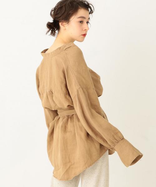 Another Edition(アナザーエディション)の「リネンスタンドカラーシャツ(シャツ/ブラウス・レディース・ホワイト/ベージュ・フリー)」の15枚目の写真