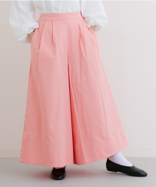 MERLOT（メルロー）の「コットンワイドスカンツ4876（その他パンツ・レディース・ベージュ/ブラック/ピンク/ネイビー・FREE）」の4枚目の写真