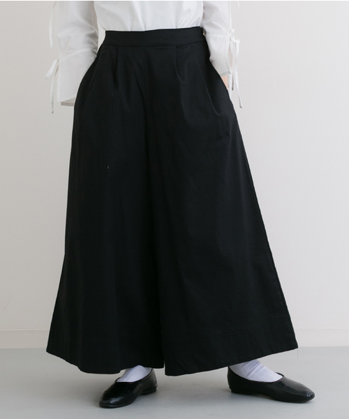 MERLOT（メルロー）の「コットンワイドスカンツ4876（その他パンツ・レディース・ベージュ/ブラック/ピンク/ネイビー・FREE）」の2枚目の写真