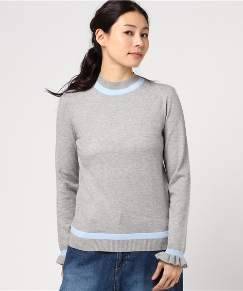 SLY（スライ）の「BI COLOR PUFF HG TOPS（ニット/セーター・レディース・ブラック/オフホワイト/トップグレー・2/1）」の13枚目の写真