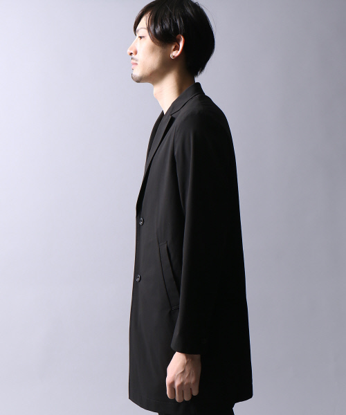 5351 POUR LES HOMMES（ゴーサンゴーイチプールオム）の「ストレッチショップコート（ステンカラーコート・メンズ・グレー/ブラック・46/44/48/50）」の4枚目の写真