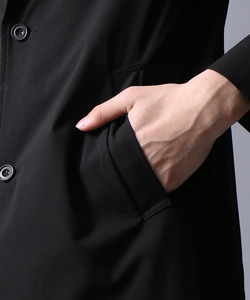 5351 POUR LES HOMMES（ゴーサンゴーイチプールオム）の「ストレッチショップコート（ステンカラーコート・メンズ・グレー/ブラック・46/44/48/50）」の13枚目の写真