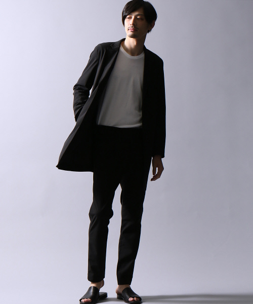 5351 POUR LES HOMMES（ゴーサンゴーイチプールオム）の「ストレッチショップコート（ステンカラーコート・メンズ・グレー/ブラック・46/44/48/50）」の6枚目の写真