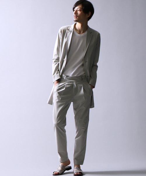 5351 POUR LES HOMMES（ゴーサンゴーイチプールオム）の「ストレッチショップコート（ステンカラーコート・メンズ・グレー/ブラック・46/44/48/50）」の7枚目の写真