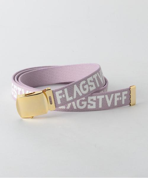 FLAGSTUFF(フラグスタフ)の「<FLAGSTUFF> LOGO BELT/ベルト(ベルト・メンズ・ホワイト/ブラック/ライトブルー/ライラック・FREE)」の4枚目の写真
