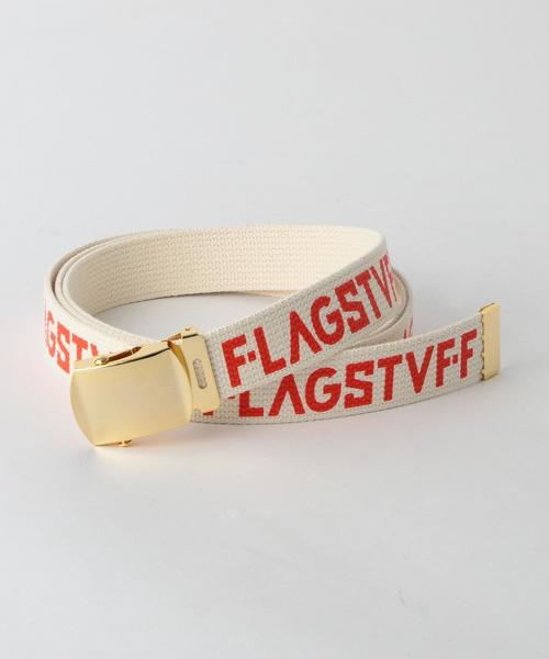 FLAGSTUFF(フラグスタフ)の「<FLAGSTUFF> LOGO BELT/ベルト(ベルト・メンズ・ホワイト/ブラック/ライトブルー/ライラック・FREE)」の2枚目の写真