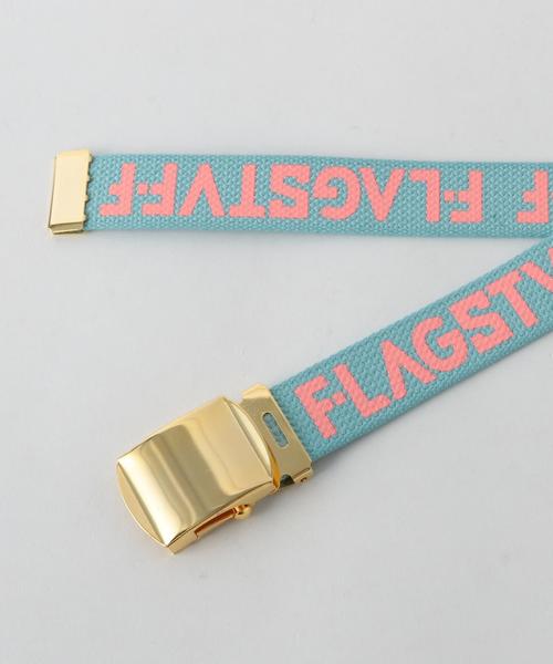 FLAGSTUFF(フラグスタフ)の「<FLAGSTUFF> LOGO BELT/ベルト(ベルト・メンズ・ホワイト/ブラック/ライトブルー/ライラック・FREE)」の5枚目の写真