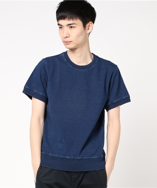 ROOPTOKYO（ループトウキョウ）の「インディゴ 裏毛 半袖 クルーネック スウェット Tシャツ（スウェット・メンズ・ライトインディゴブルー/ダークインディゴブルー・M/L/XL）」の10枚目の写真