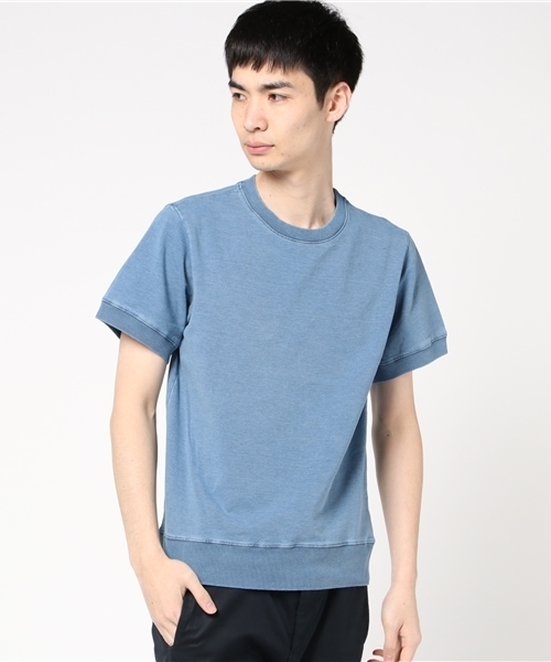 ROOPTOKYO（ループトウキョウ）の「インディゴ 裏毛 半袖 クルーネック スウェット Tシャツ（スウェット・メンズ・ライトインディゴブルー/ダークインディゴブルー・M/L/XL）」の11枚目の写真